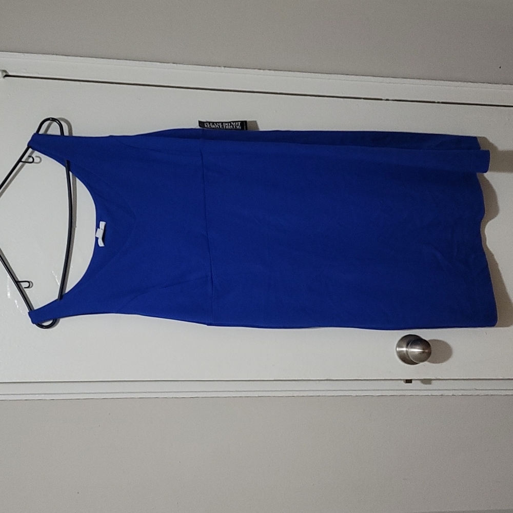 NY&C Blue Cotton Shealth Dress Sz XL